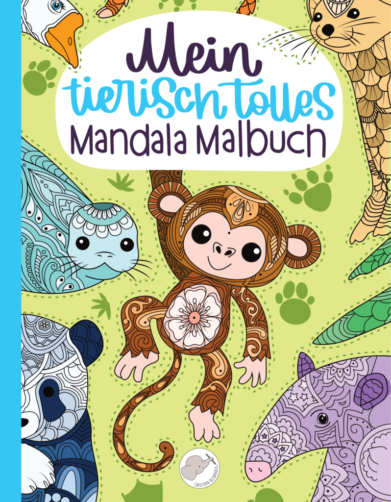 Mein tierisch tolles Mandala Malbuch: 55 wunderschöne und einzigartige Tier - Mandalas für Kinder ab 8 Jahren zum Ausmalen und Entspannen.