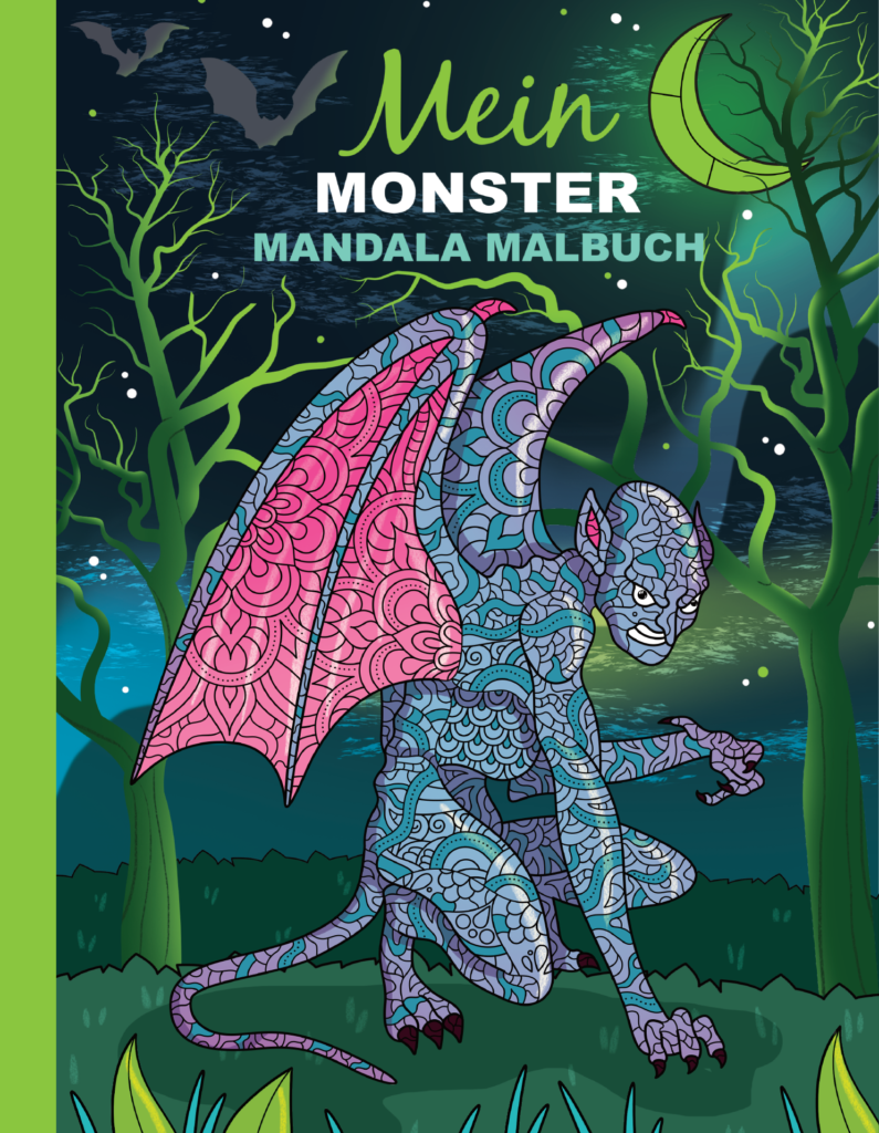 Mein Monster Mandala Malbuch: 50 tolle Monster-Mandalas für Kinder zum Ausmalen und Entspannen.