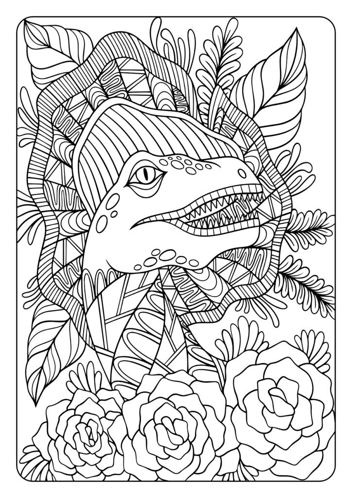 Mein dinotastisches Mandala Malbuch: 50 tolle Dino-Mandalas für Kinder zum Ausmalen und Entspannen.