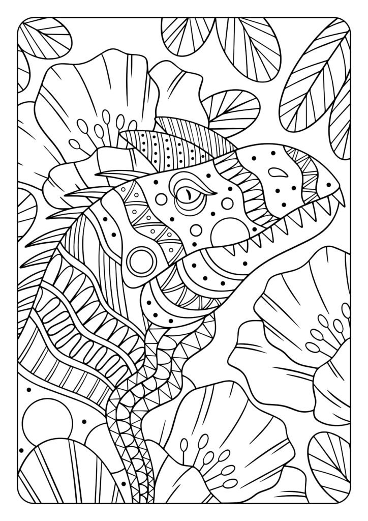 Mein dinotastisches Mandala Malbuch: 50 tolle Dino-Mandalas für Kinder zum Ausmalen und Entspannen.
