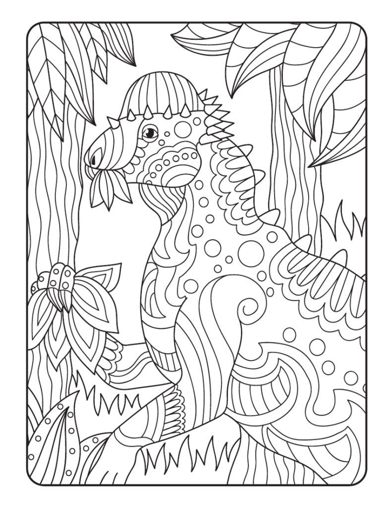 Mein dinotastisches Mandala Malbuch: 50 tolle Dino-Mandalas für Kinder zum Ausmalen und Entspannen.