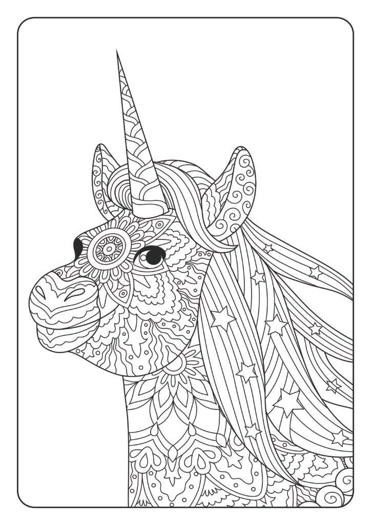 Mein fabelhaftes Einhorn Mandala Malbuch: 55 wunderschöne und einzigartige Einhorn - Mandalas für Kinder ab 8 Jahren zum Ausmalen und Entspannen.