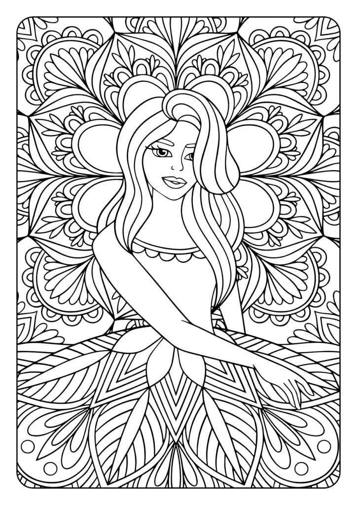 Mein Prinzessinnen Mandala Malbuch: Wunderschöne Prinzessinnen-Mandalas zum Ausmalen und Entspannen für Kinder ab 8 Jahren