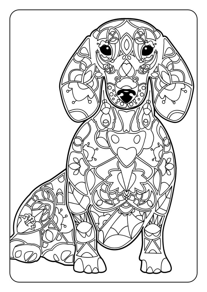 Mein Hunde Mandala Malbuch: 50 wunderschöne Hunde-Mandalas für Kinder ab 8 Jahren zum Ausmalen und Entspannen.