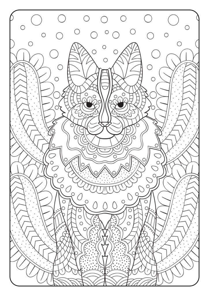 Mein Katzen Mandala Malbuch: 50 wunderschöne Katzen-Mandalas für Kinder ab 8 Jahren zum Ausmalen und Entspannen.