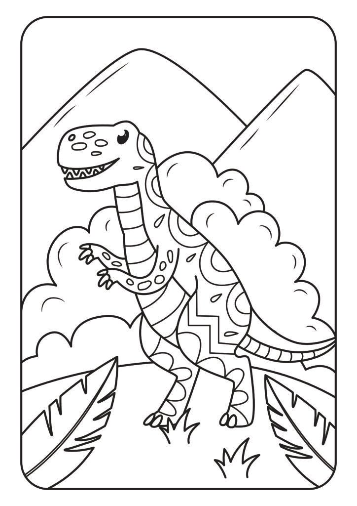 Mein dinotastisches Mandala Malbuch: 50 liebevoll gestaltete Dino-Mandalas für Kinder ab 4 Jahren zum Ausmalen und Entspannen.