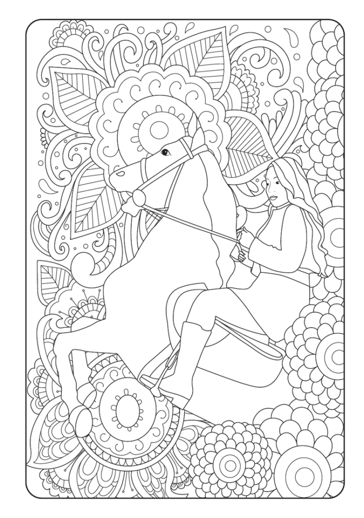 Pferde Mandalas: Aufgesattelt und los! 50 handgezeichnete Pferde-Mandalas für Pferdefans – kreativer Spaß und Entspannung garantiert!