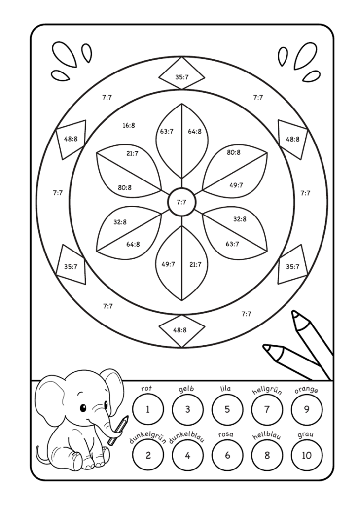 Meine Rechenmandalas: Dividieren mit tollen Rechenmandalas trainieren!