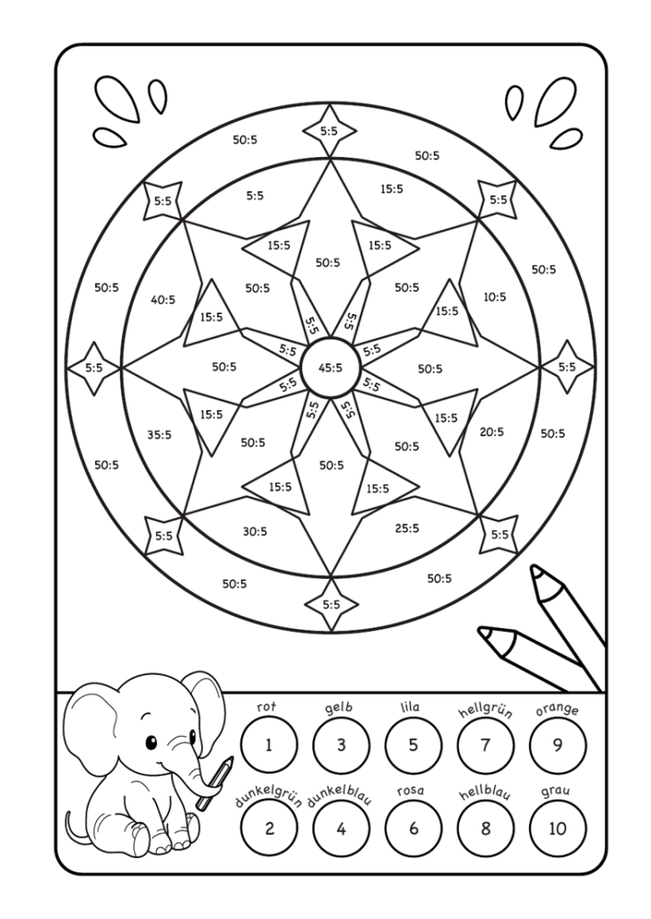 Meine Rechenmandalas: Dividieren mit tollen Rechenmandalas trainieren!
