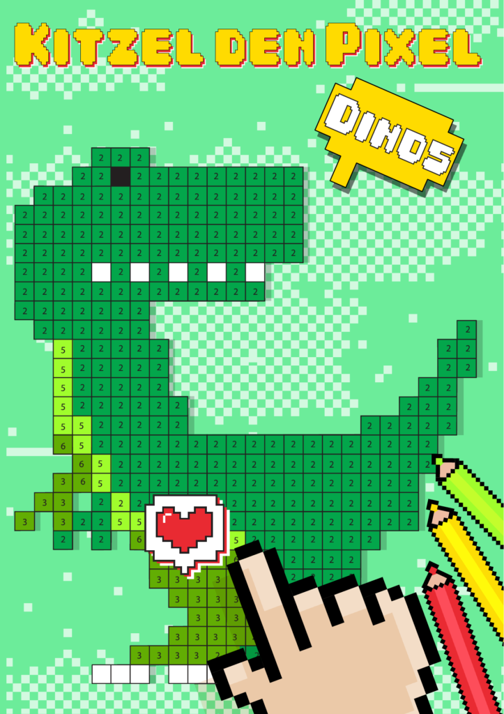 Kitzel den Pixel: Das lustige Pixelmalbuch mit 40 tollen Märchen-Motiven.