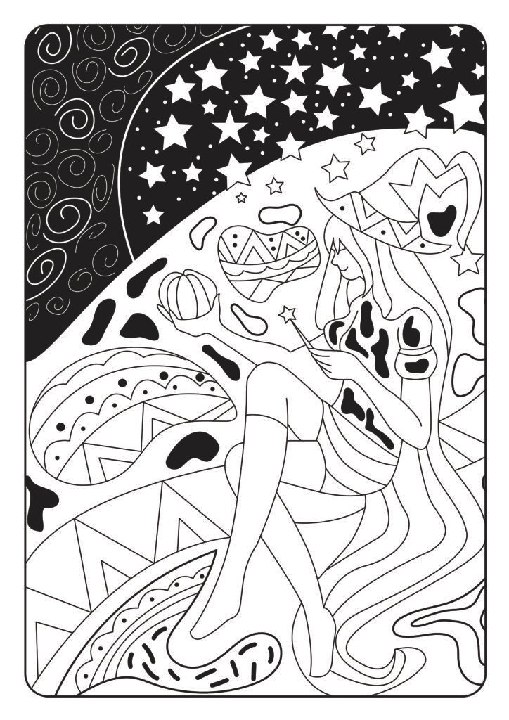 #Zauberhaft: Das verzauberte Entspannungs-Malbuch für Mädchen und Teenagerinnen mit 50 einzigartigen Motiven.