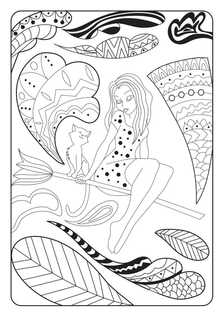 #Zauberhaft: Das verzauberte Entspannungs-Malbuch für Mädchen und Teenagerinnen mit 50 einzigartigen Motiven.
