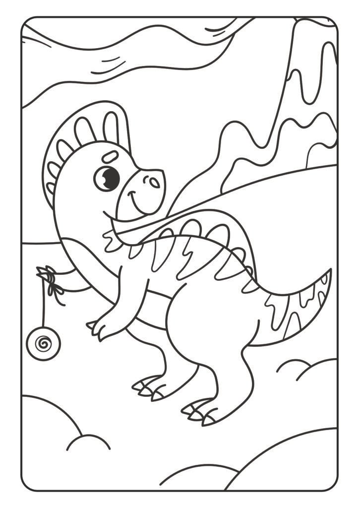 Mein schönstes Malbuch: 50 wunderschöne Dinosaurier-Motive zum Ausmalen für Kinder ab 3 Jahren.