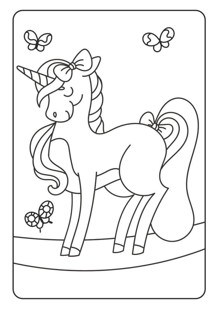 Mein schönstes Malbuch: 50 wunderschöne Einhorn-Motive zum Ausmalen und Entspannen für Kinder ab 3 Jahren.