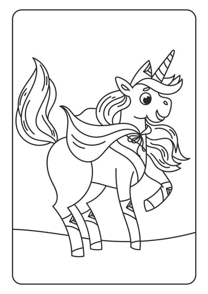 Mein schönstes Malbuch: 50 wunderschöne Einhorn-Motive zum Ausmalen und Entspannen für Kinder ab 3 Jahren.