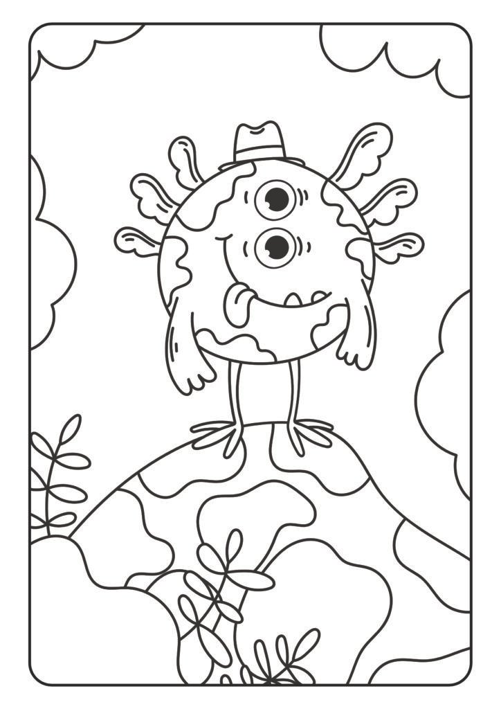 Mein schönstes Malbuch: 50 wunderschöne Monster-Motive zum Ausmalen für Kinder ab 4 Jahren.