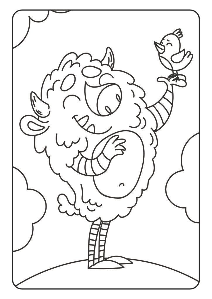 Mein schönstes Malbuch: 50 wunderschöne Monster-Motive zum Ausmalen für Kinder ab 4 Jahren.