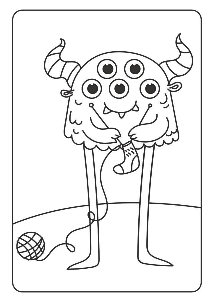 Mein schönstes Malbuch: 50 wunderschöne Monster-Motive zum Ausmalen für Kinder ab 4 Jahren.