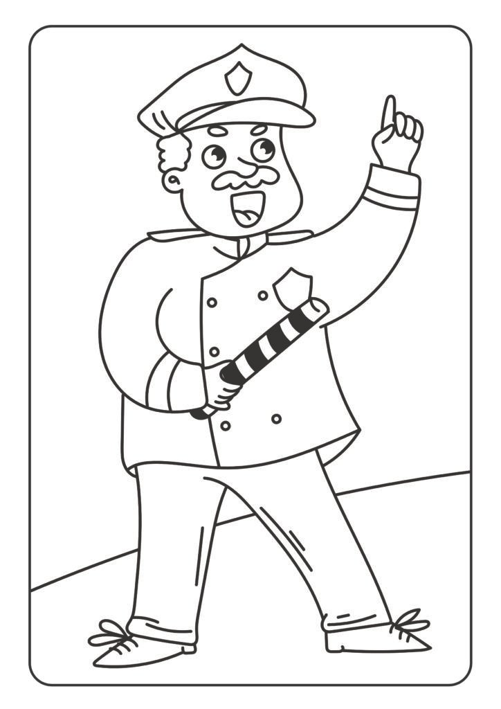 Mein schönstes Malbuch: 50 wunderschöne Polizei-Motive zum Ausmalen für Kinder ab 4 Jahren.
