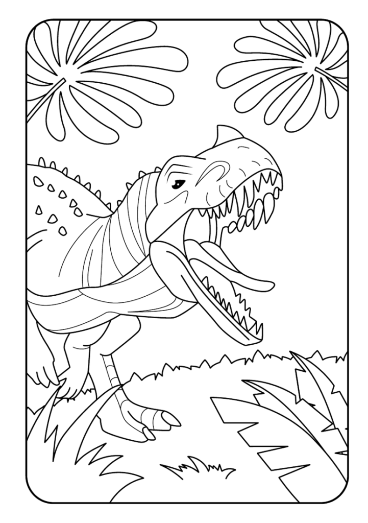 Mein gigantosaurisches Malbuch: 50 beeindruckende Dinosaurier-Motive für Kinder zum Ausmalen und Entspannen.